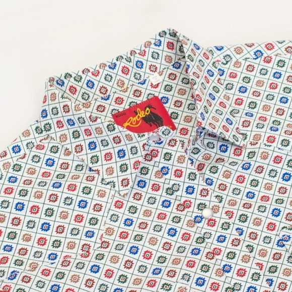 Multicolor Rodeo Geometric Pattern Women's Shirt - Picture 2 of 2